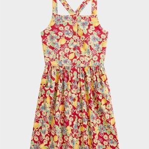 Polo by Ralph Lauren Red Floral & Lemon Print Sundress
